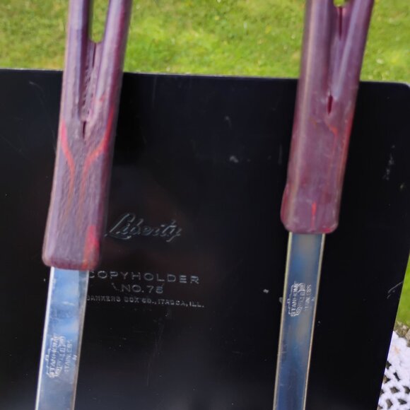 cooking utensils set of 2 Stanhome brand slotted spoon and spatula flipper 1960s - Picture 3 of 9